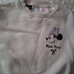 Zara Kids White Minnie Mouse Sweatshirt